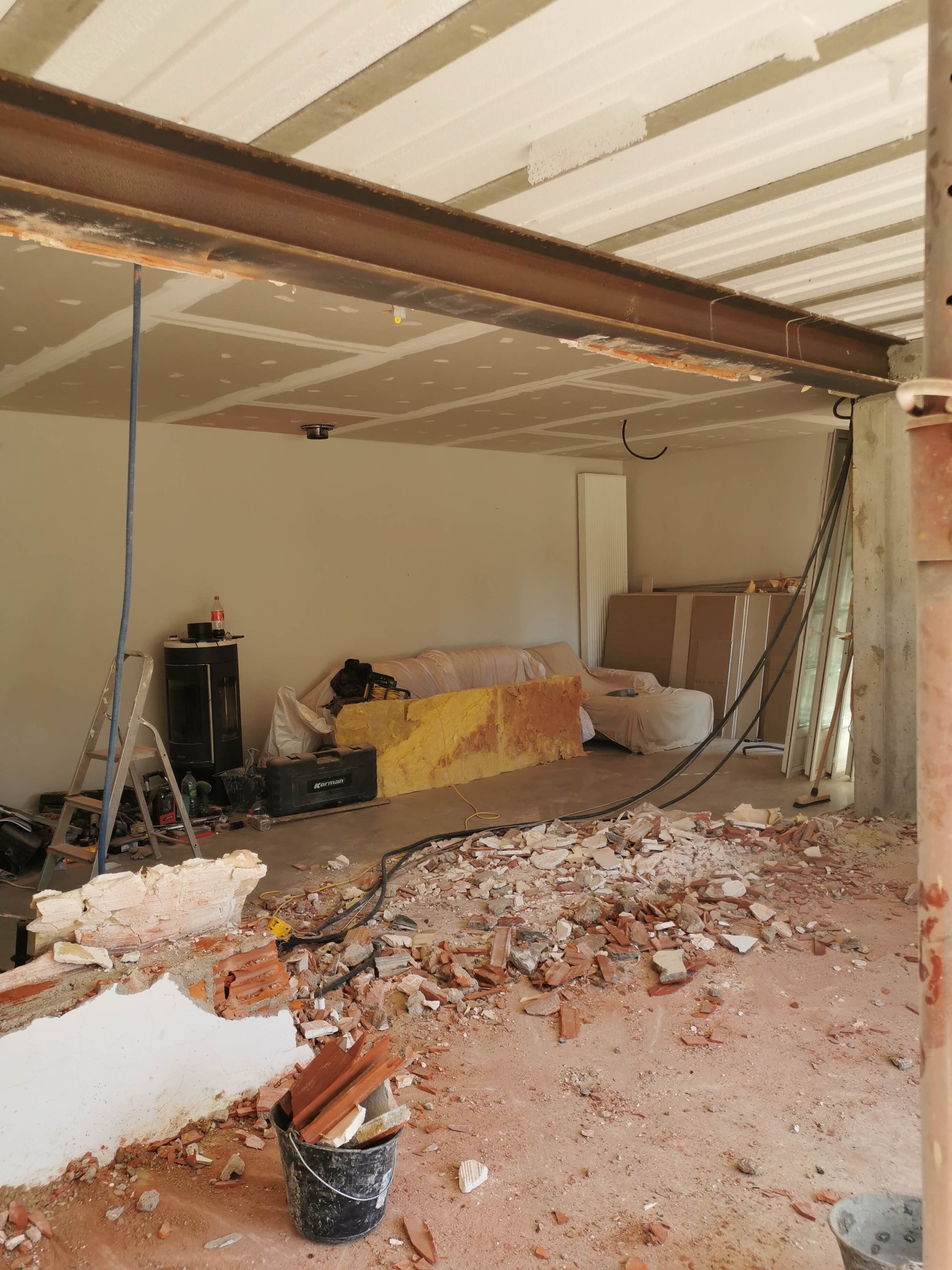 Travaux projet Bacot abattage mur